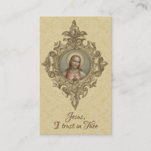 Bön till den sakrala hjärtan av det Jesus Visitkort