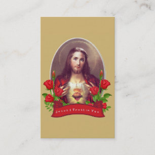 Bön till den sakrala hjärtan av det Jesus Visitkort