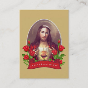 Bön till den sakrala hjärtan av det Jesus Visitkort