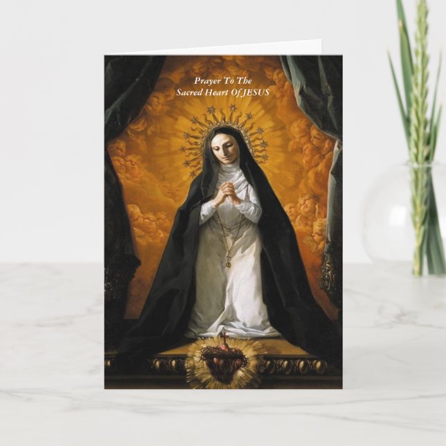 Bön till den sakrala hjärtan av JESUS Kort (Framsida)