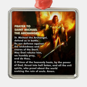 Bön till den St Michael prydnaden Julgransprydnad Metall