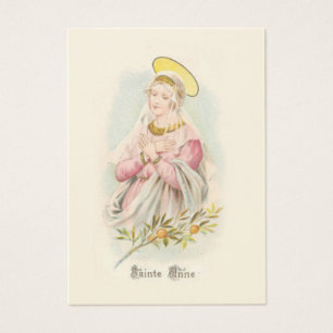 Bön till St Anne det hållande jungfruliga Mary Visitkort
