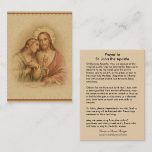 Bön till St John aposteln av det Jesus Visitkort