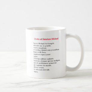 Bön till St Michael "i den latinska" kaffemuggen Kaffemugg