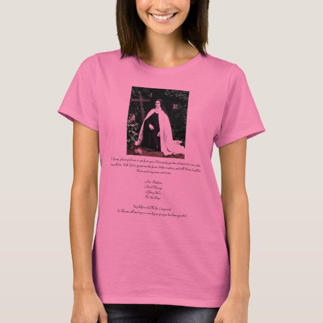 "Bön till St. Therese" Theresa Hartman Tee (Framsida)