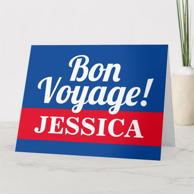 Bon voyage adjö farväl lämnar att åka iväg kort (Framsida)