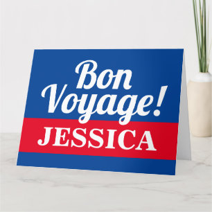 Bon voyage adjö farväl lämnar att åka iväg kort