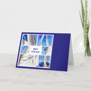 Bon Voyage Agean Gulet Artistic Collage Kort