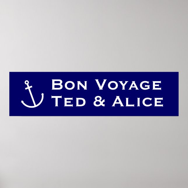Bon Voyage Banner Poster (Framsidan)