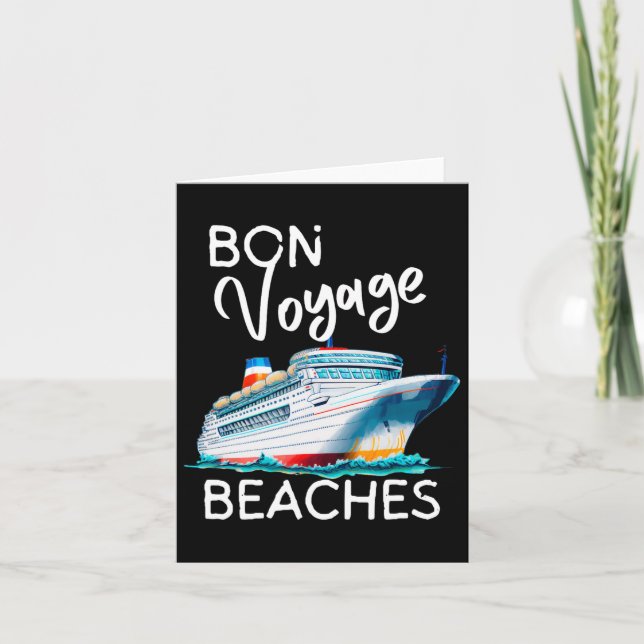 Bon Voyage Beacher Graphic Cruise Frakt Graphic fö Kort (Framsida)