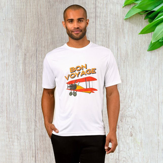 Bon Voyage Biplane Vintage Airplane T Shirt (Skapare uppladdad)