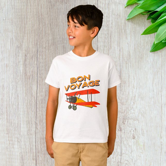 Bon Voyage Biplane Vintage Airplane T Shirt (Skapare uppladdad)