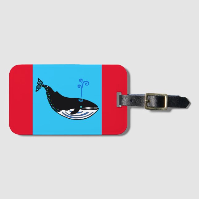 Bon Voyage - Blue WHALE - Nature - Ecology Bagagebricka (Framsida horisontal)