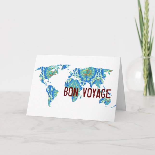 Bon Voyage | Bohemiskt patenterat världskartor Kort (Framsida)