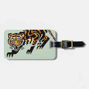 Bon Voyage! Coola grafik TIGER - utrotningshotade Bagagebricka