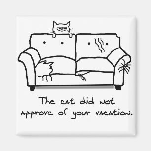 Bon Voyage från Cat - Funny Cat Fridge Magnet