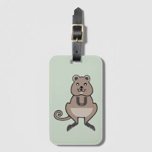 Bon Voyage - Friendly, lycklig QUOKKA - bagagemärk Bagagebricka