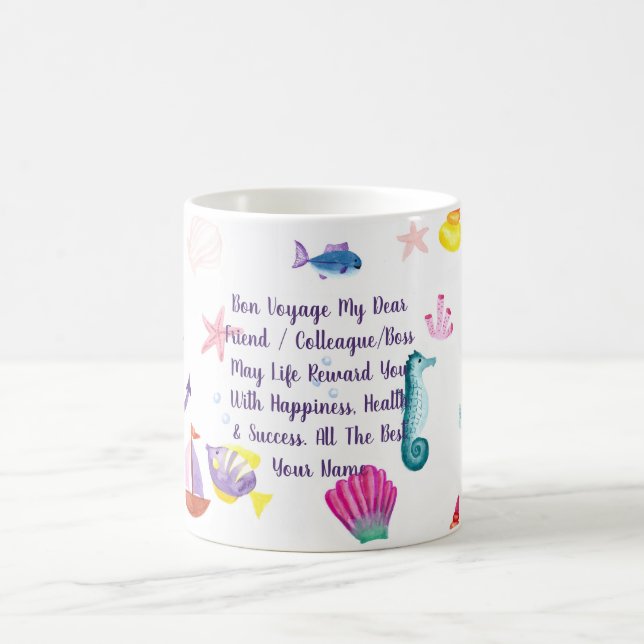 Bon Voyage Gift Personlig Sea Created Théred Kaffemugg (Center)