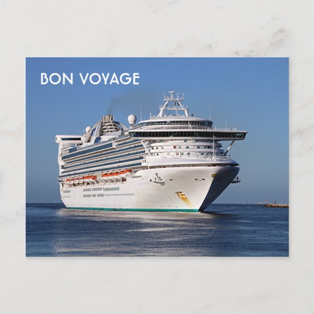 Bon Voyage: Golden Princess-frakt Vykort (Framsida)