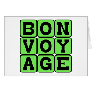 Bon Voyage, ha en Bra Resa Hälsningskort