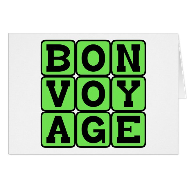 Bon Voyage, ha en Bra Resa Hälsningskort (Framsidan Horizontal)