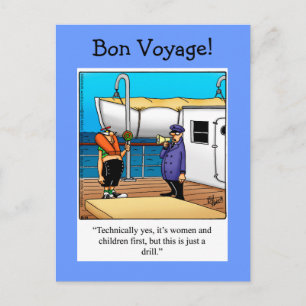 Bon Voyage Humor vykort