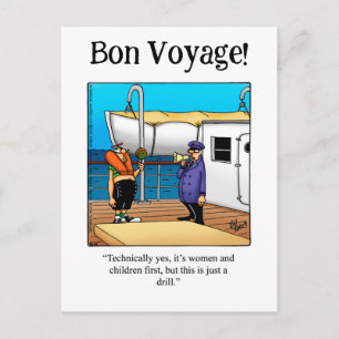 Bon Voyage Humor vykort
