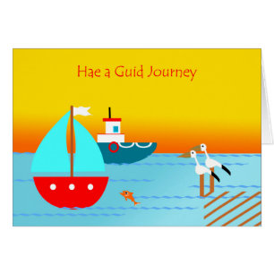 Bon Voyage i Scots Hae a Guid Journey Hälsningskort