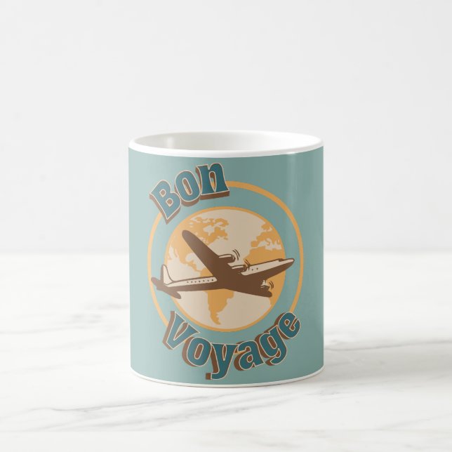 Bon Voyage Låt oss resa med världsdesignen Kaffemugg (Center)