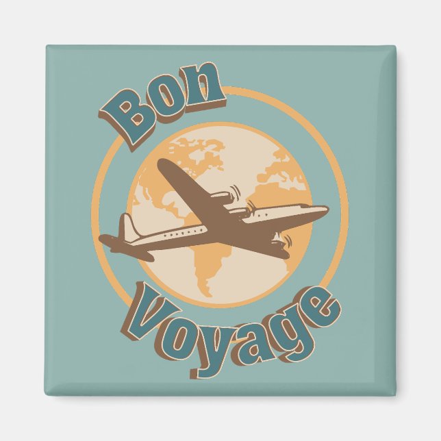 Bon Voyage Låt oss resa med världsdesignen Magnet (Framsidan)