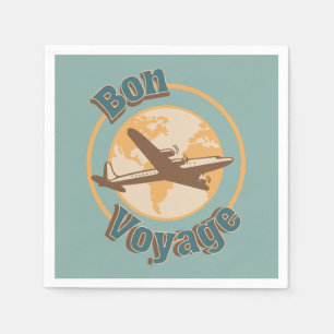Bon Voyage Låt oss resa med världsdesignen Pappersservett