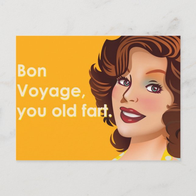 Bon Voyage Old Fart Vykort (Framsida)
