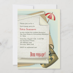 Bon Voyage Party-inbjudan Inbjudningar