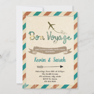 Bon voyage party inbjudningar