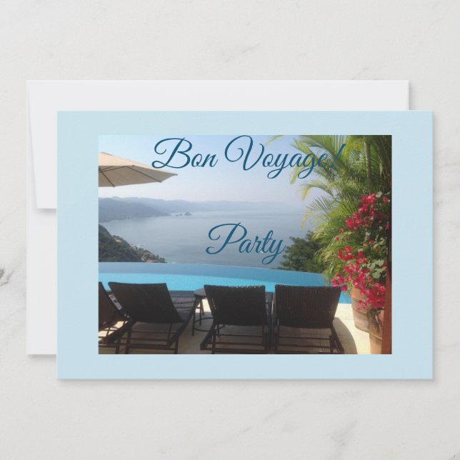 Bon Voyage party Inbjudningar (Framsida)