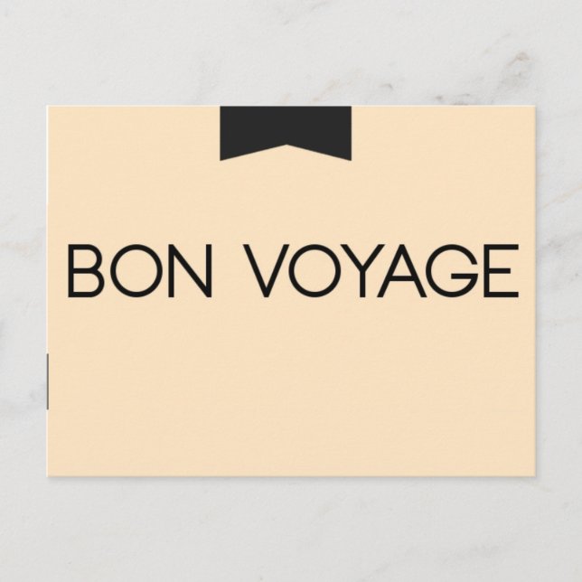 BON VOYAGE POSTCARD VYKORT (Framsida)