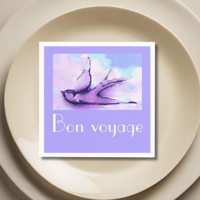 Bon voyage - svalt fågel pappersservett (Skapare uppladdad)