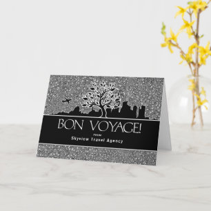 Bon Voyage Travel Agency Business Hälsning Kort