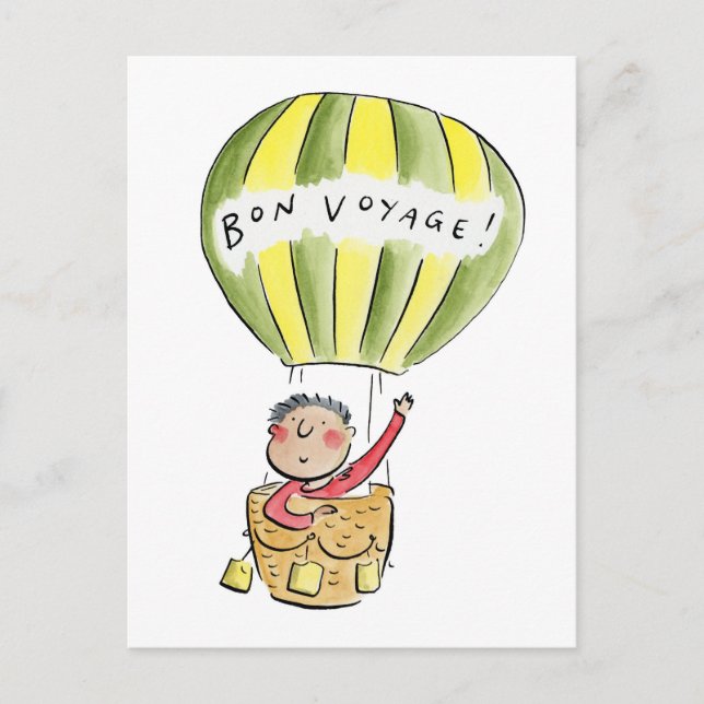 Bon Voyage Vykort (Framsida)