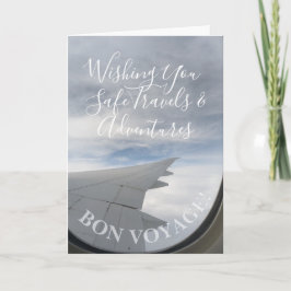 Bon Voyage! Window Seat Happy Travels Wishes Kort