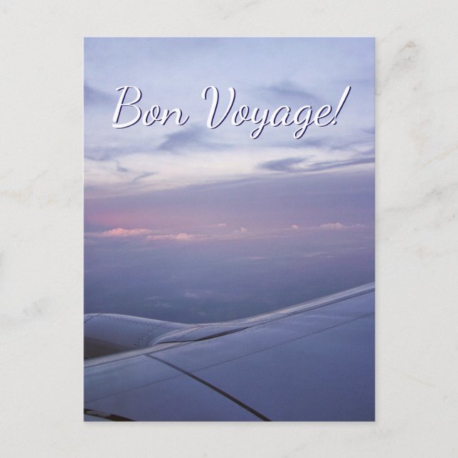 Bon Voyage Window Seat Postcard - Anpassad Vykort (Framsida)