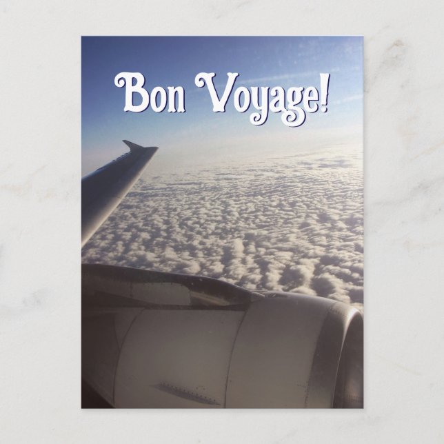 Bon Voyage Window Seat Postcard Vykort (Framsida)