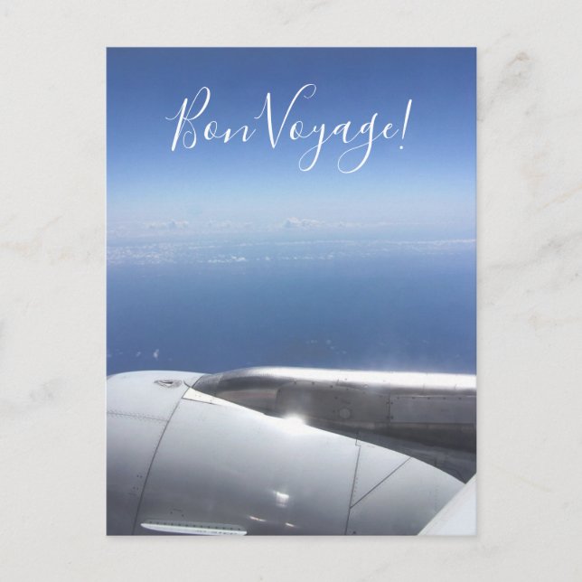 Bon Voyage Window Seat Postcard Vykort (Framsida)