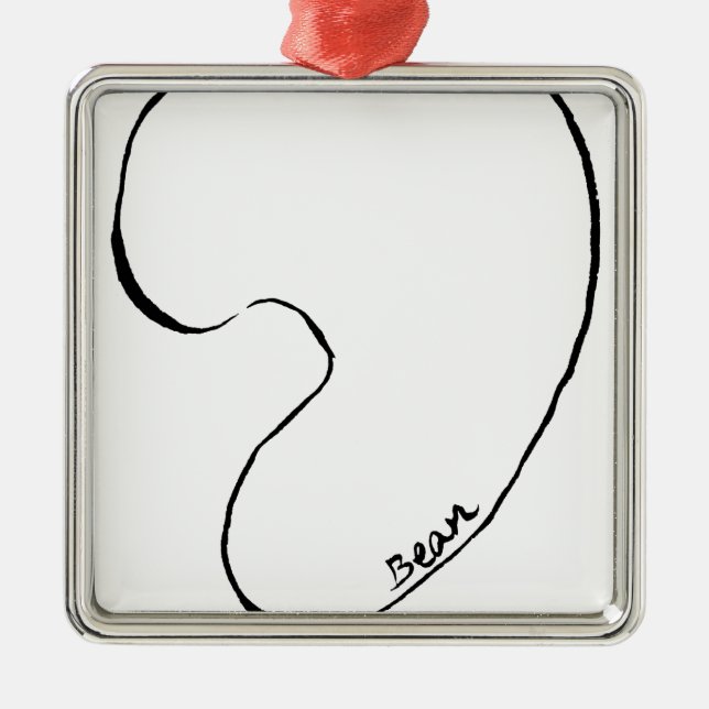 Böna Julgransprydnad Metall (Framsidan)