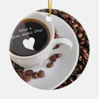 Böna-tastickaffefirande Julgransprydnad Keramik