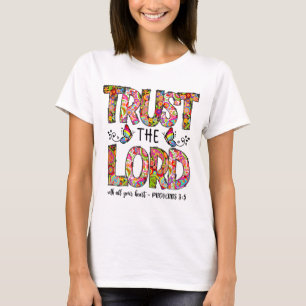bönäbelbibel Verse religiösa jesus litar på lord T Shirt