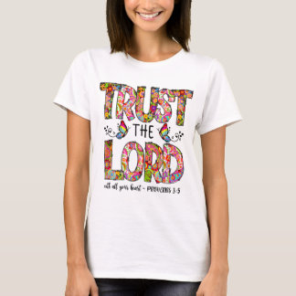 bönäbelbibel Verse religiösa jesus litar på lord T Shirt