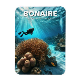 Bonaire Caribe Netherlands Scuba Diver Diving Divi Magnet