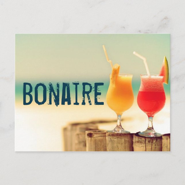 Bonaire cocktails vykort (Framsida)