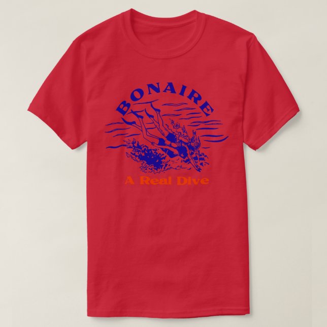 Bonaire Diving Vintage T Shirt (Design framsida)